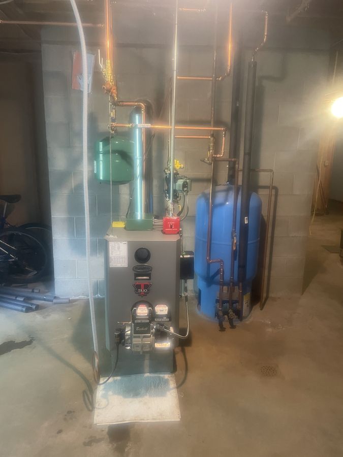 Oil Boiler Installation with Copper Piping