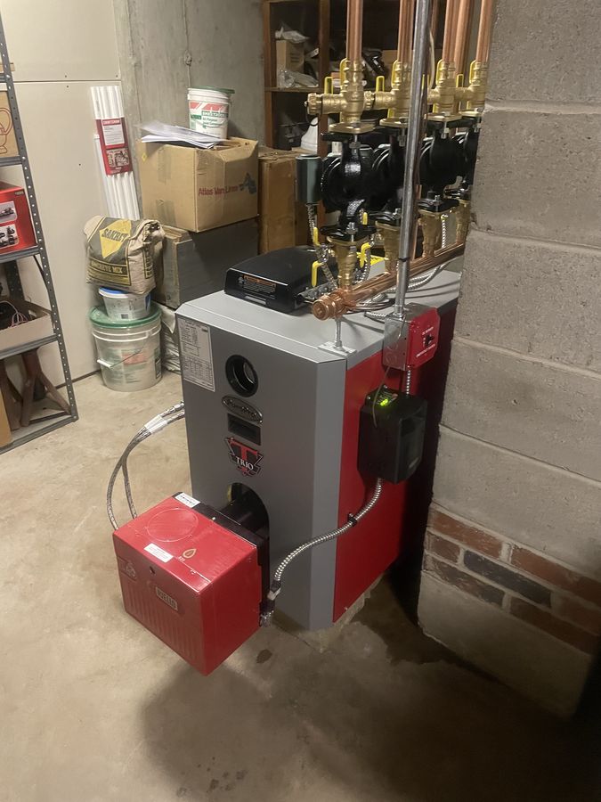 Multi-Zone Oil Boiler with Copper Header