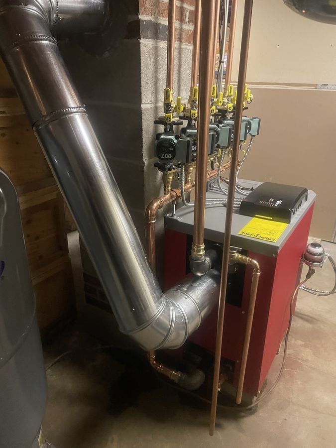 Gas Boiler with Multi-Zone Copper Piping
