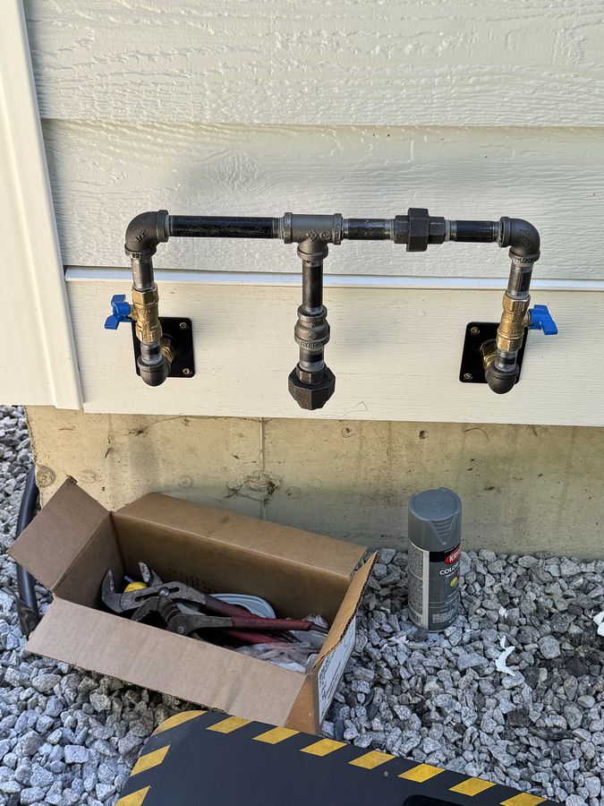 Natural Gas Line — Exterior Shut-Off Installation