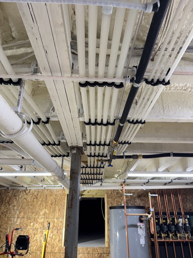 Radiant Heat Supply Lines — Ceiling Run