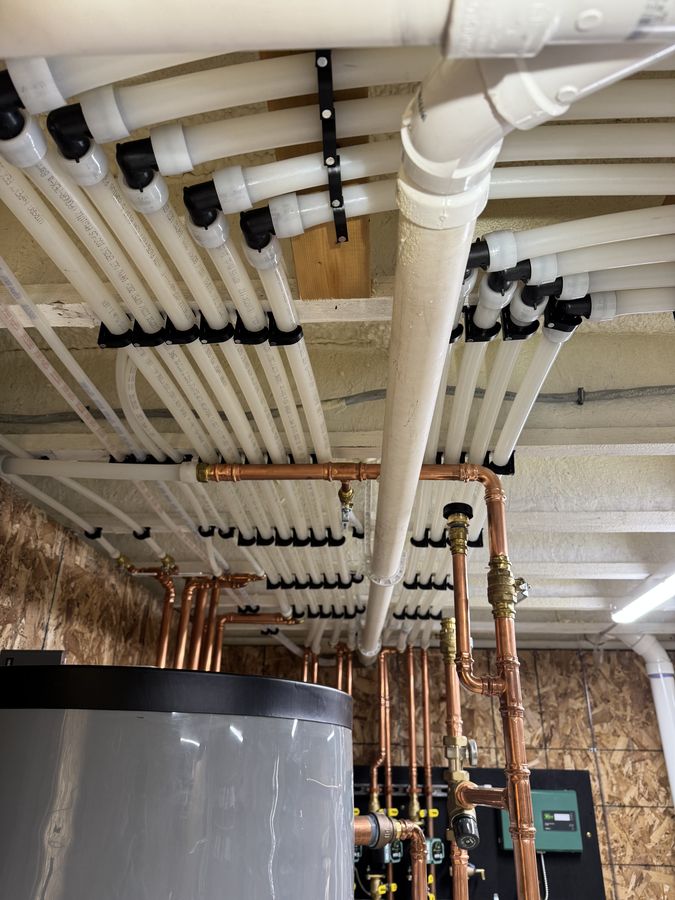 Radiant Heat Ceiling Distribution with Water Heater