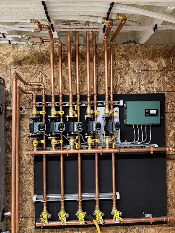 Multi-Zone Copper Header with Taco Zone Controller