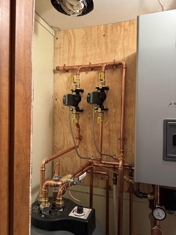 Alta Boiler — Dual-Zone Copper Piping Detail