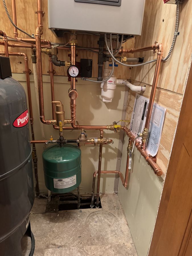 Alta Boiler — Copper Piping & Expansion Tank